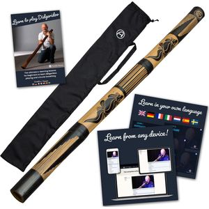 Bamboo didgeridoo 120cm inclusief online cursus Didgeridoo & Circulaire ademhaling