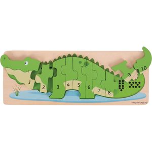 Houten puzzel 3D krokodil - BigJigs