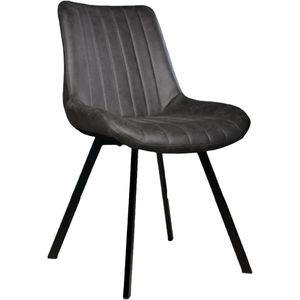 SET DEAL: 4 stuks Eetkamerstoel Susta grijs microvezel eetstoel zetel