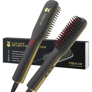 Elektrische Baardstijltang met Keramische Technologie – Verstelbare Temperatuur en Draagbaar Ontwerp voor Thuis en Reizen