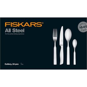 Fiskars All Steel bestekset 24-delig - Bestekset 6 persoons