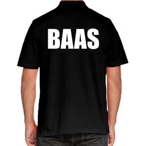 Baas poloshirt zwart voor heren - Baas polo t-shirt L