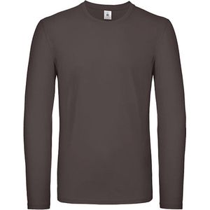 Herenshirt 'E150' met lange mouw B&C Collectie Bear Brown maat L