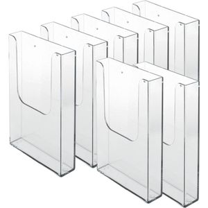 7 Pack Folderhouder voor aan de wand A4 formaat staand| folderrek | brochurehouder | folderdisplay | folderbak hangend| A4