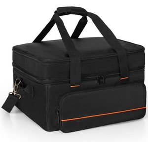 Samdew Dubbellaagse Grill Draagtas Compatibel met Ninja GR101 Sizzle Smokeless Indoor Grill en Bakplaat, BBQ Opbergtas voor Bakplaat en Accessoires, Alleen Tas