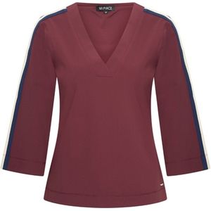 Travel Top V-hals Tape 2666 Burgundy