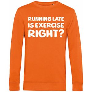 7431 - Sweater - Running late-Pure Orange-M