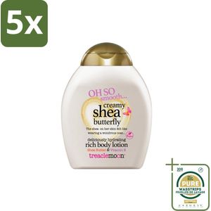 5 x Treaclemoon – Bodylotion – Creamy Shea Butterfly – 250 ml - Grootverpakking - Bodylotion - Shea Butter - Vitamine C - Hydratation - Zachte Huid