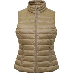 2786 Vrouwen/dames Terrein Mouwloos Gevoerde Gilet (Khaki)