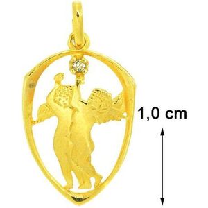 Blinx Jewels Vergulden Hanger Engeltjes Steen Zirkonia