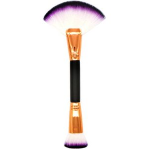 2-Zijdige kwast | waaier / flat contour | zwart rose gold
