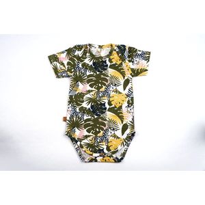 Frogs and Dogs - kraamcadeau / baby - jungle - romper - Khaki - maat 62