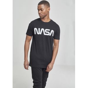 Mister Tee NASA - NASA Worm Heren Tshirt - 4XL - Zwart