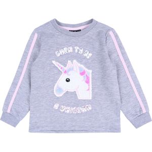 Grijs sweatshirt met een eenhoorn