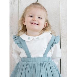 Babyshirt OrganicEra Babyshirt van biologisch voile met Peter Pan-kraag en borduursel