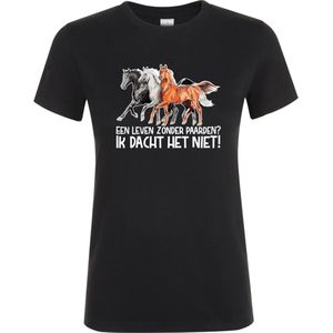 Klere-Zooi - Een Leven Zonder Paarden? - Dames T-Shirt - L