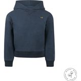 Koko Noko - Bio Cotton - Sweater with hood dropped shoulder - Navy - Maat 92