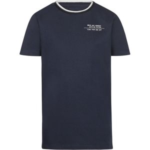 No Way Monday-Boys T-Shirt ss-Navy - Maat 134
