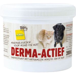 VITALstyle DermaActief - Hond & Kat Vachtverzorging - Ondersteunt Het Natuurlijk Herstel Van De Huid - Met o.a. Silicicum - Poeder - 200 g