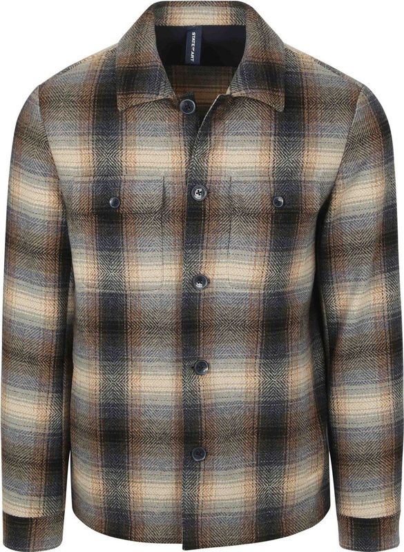 State of Art - Overhemd - Ruitpatroon - Aardetinten