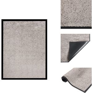 vidaXL Deurmat - 40x60 cm - Grijs - 100% PP gedraaide heatset - Velours oppervlak - Deurmat