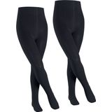 FALKE - Family - Panty - Blauw - 2-Pack - Dun Katoen