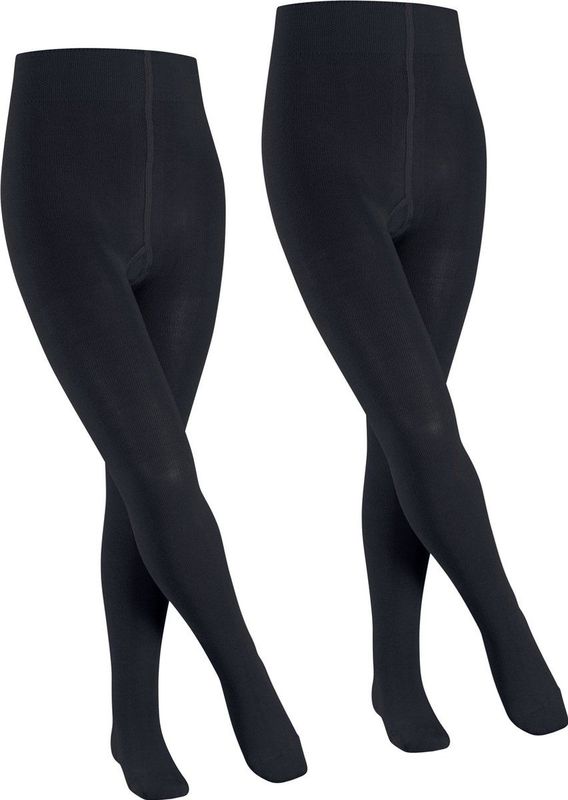 FALKE - Family - Panty - Blauw - 2-Pack - Dun Katoen