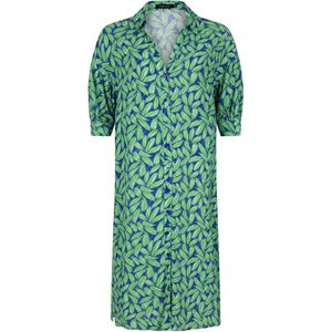 Ydence - Dress Palmer met print - Blue Green - maat S
