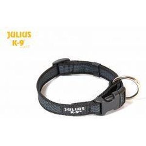 julius k9 - IDC Halsband Anti Slip 39-65CM - hondenhalsband - zwart/grijs - 25mm breed