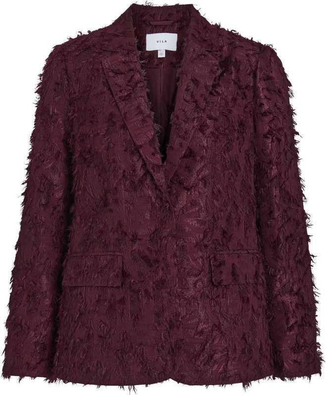 Vila - viwagne l/s blazer - Fig - 100% Polyester - Regular Fit