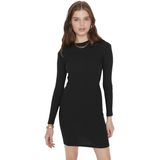 Trendyol - Half-Throat Knit Dress - Zwart - Dames