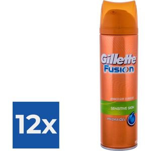 Gillette - Shaving Gel Gillette Fusion Hydra Gel (Sensitive Skin) 200 ml (M) - Voordeelverpakking 12 stuks