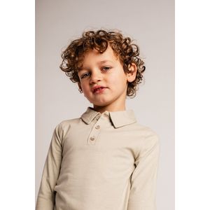 Jongens polo broc lange mouwen sand 146-152
