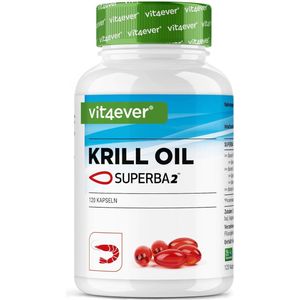Vit4ever - Krillolie Omega 3 - 120 Softgels Capsules - 1000 mg - Rijk aan EPA DHA Astaxanthine Fosholipiden Omega 3 Vetzuren