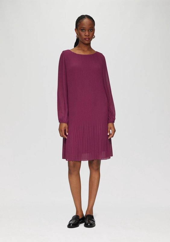 s.Oliver BLACK LABEL Jurk  donkerroze