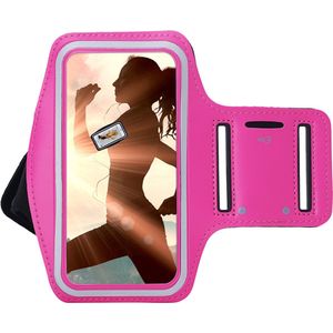 Pearlycase Hoesje Geschikt voor Motorola Moto E22/ E22s/ E22i Hoesje - Sportband Hoesje - Sport Armband Case Hardloopband Roze