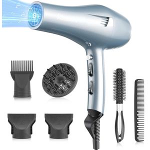 Professionele Ionische Föhn met Diffuser en Stylingkam - 2 Snelheden en 3 Warmtestanden