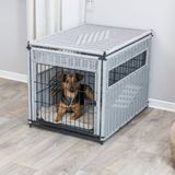 Trixie - Hondenbench - Homekennel - Polyrotan - Lichtgrijs - 58X77X60 CM