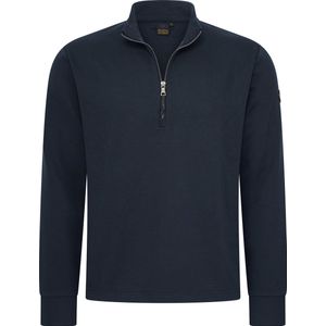 Mario Russo Pique Longsleeve Shirt - Trui Heren - Sweater Heren - Coltrui Heren - XL - Navy