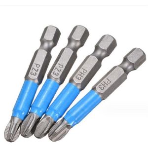 Schroevendraaierbitset 1/4 Quick Connect - 12 stuks magnetisch - PZ1 PZ2 PZ3 - voor draadloze boor (50 mm)