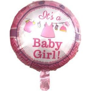 Baby girl ballon, geboorte 40cm leeg