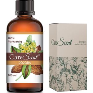 CareScent Jojoba Olie (Koudgeperst) - voor Haar, Huid en Etherische Olie Verdunnen - 100% Pure Basisolie - 100 ml