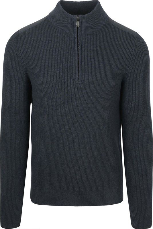 Suitable - Half Zip Trui - Donkerblauw - Schipperstrui