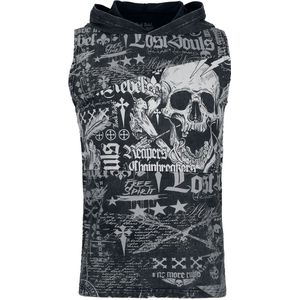 Rock Rebel by EMP donkergrijze tanktop met schedelprint op de voorkant - Heren - M