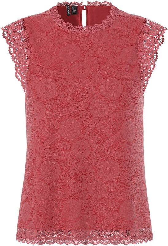 Pieces Top Pcolline Sl Lace Top Wvn Noos 17120454 Garent Dames Maat - M