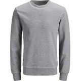 JACK & JONES sweatshirt katoen - O-hals - licht grijs melange - Maat: M