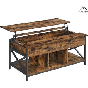 MIRA Home - Salontafel - Woonkamer - Tafel - Bijzettafel - Rechthoekig - 60x120x(48-62)