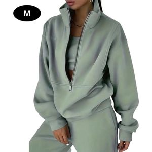 Bovista Joggingpak Dames - Huispak - Volwassenen - Trainingspak - Comfortabel - Jogging Pak - Joggingsbroek - Groen - S