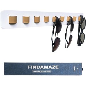 Zonnebril Organizer Wandmontage - Ruimtebesparende Houder voor 9 Zonnebrillen - Decoratieve Achterwand voor Thuis of Kantoor
