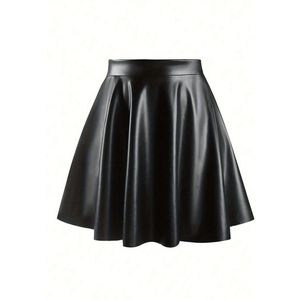 Nivard Leren Rok - Broek - Legging - Dames - Jurk - Latex - Zwart - Maat S